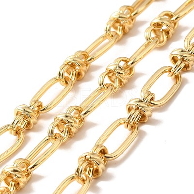Rack Plating Brass Oval & Infinity Link Chains CHC-I040-02G-1