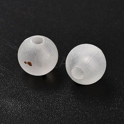 Frosted Transparent Acrylic Beads OACR-F013-13-1