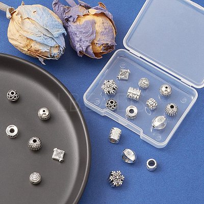 20Pcs 10 Style Tibetan Style Alloy Beads FIND-YW0003-68-1