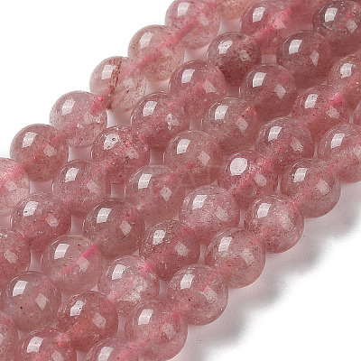 Natural Strawberry Quartz Beads Strands G-R435-03-A01-1