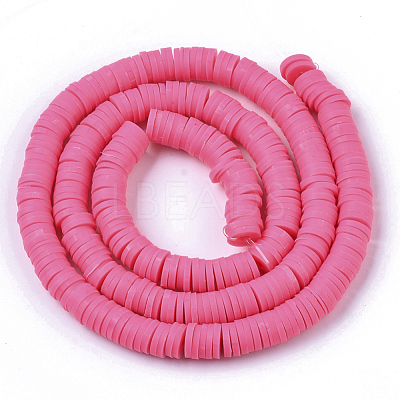 Handmade Polymer Clay Beads Strands X-CLAY-R089-6mm-059-1