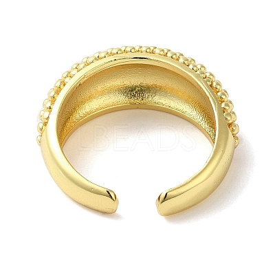 Rack Plating Brass Open Cuff Ring RJEW-F147-01G-1