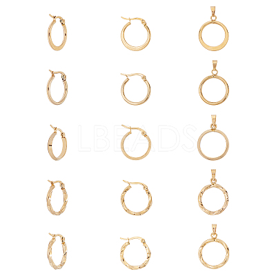 304 Stainless Steel Jewelry Sets SJEW-UN0001-06G-1