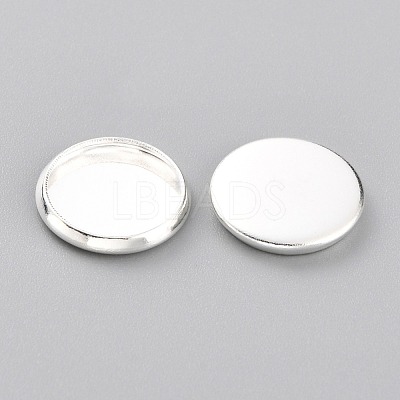 304 Stainless Steel Cabochon Settings STAS-Y001-12C-S-1