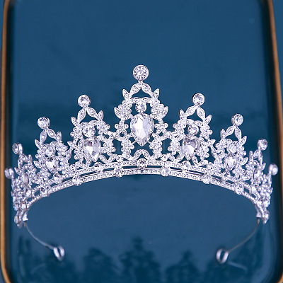 Bride Crown European Wedding Dress Headpiece Birthday Adult Gift Crystal Crown Hair Accessory ST6846283-1