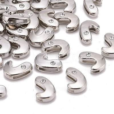 Letter Slider Beads for Watch Band Bracelet Making ALRI-O012-J-NR-1