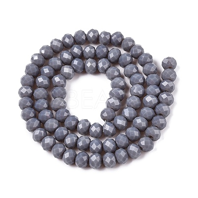 Opaque Solid Color Imitation Jade Glass Beads Strands LS-EGLA-A044-P6mm-D10-1
