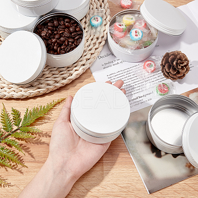 Round Aluminium Tin Cans CON-WH0079-13D-1