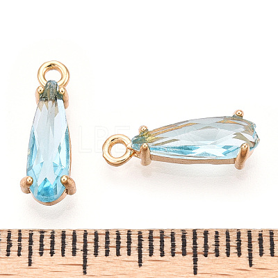 Faceted Glass Pendants GLAA-T010-004E-1