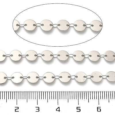 304 Stainless Steel Flat Sequin Chains CHS-A016-61P-A-1