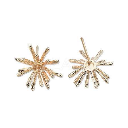 Brass Stud Earring Findings KK-N232-432-1