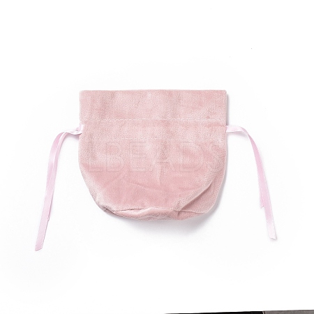 Velvet Jewelry Bags with Drawstring & Plastic Imitation Pearl TP-CJC0001-03C-1