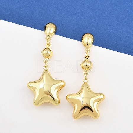 304 Stainless Steel Dangle Stud Earrings LS-EJEW-P325-04A-G-1