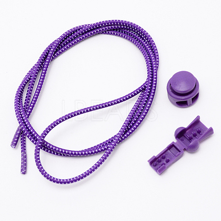 Polyester Latex Elastic Cord Shoelace AJEW-WH0121-55D-1