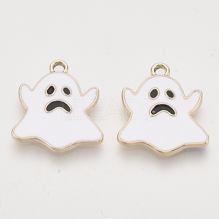 Light Gold Plated Alloy Pendants LS-ENAM-T009-36A-1