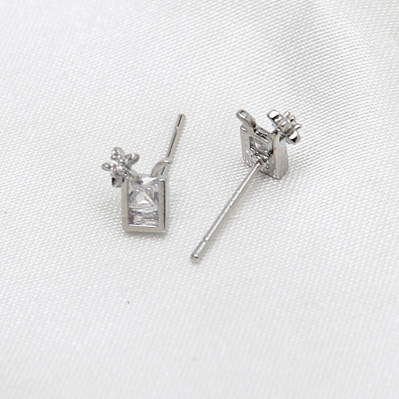 Brass Micro Pave Clear Cubic Zirconia Drink Head Pins BAPE-PW0002-23B-02-1