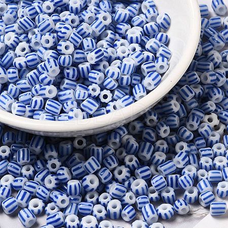 8/0 Opaque Colours Seep Glass Seed Beads X-SEED-F003-04B-02-1