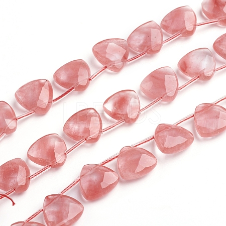 Cherry Quartz Glass Beads Strands G-E560-O01-1