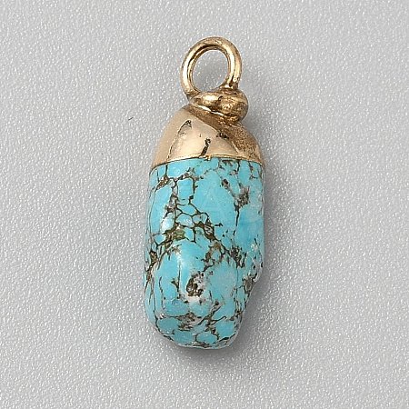 Synthetic Turquoise Pendants G-WH0003-09F-1