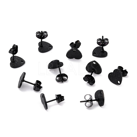 304 Stainless Steel Stud Earring Findings Ion Plating(IP) STAS-I183-02A-EB-1