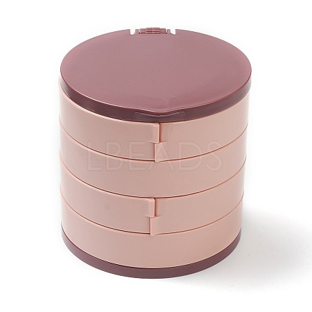 Rotatable 4-Layer Plastic Jewelry Storage Box AJEW-YW0001-13A-1