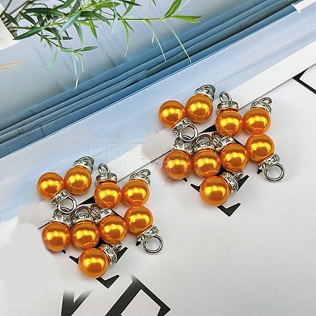ABS Plastic Imitation Pearl Charms KY-TAC0011-03P-09-1