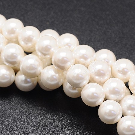 Shell Pearl Beads Strands BSHE-E008-4mm-12-1