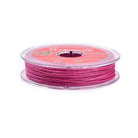 2-Ply Round Waxed Cotton Thread Cords YC-T004-01A-25-1