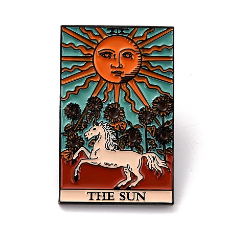 Fashion Tarot Card Enamel Pin JEWB-Z002-01A-02-1