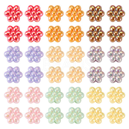 90Pcs 9 Colors Opaque Acrylic European Beads SACR-TA0001-30-1