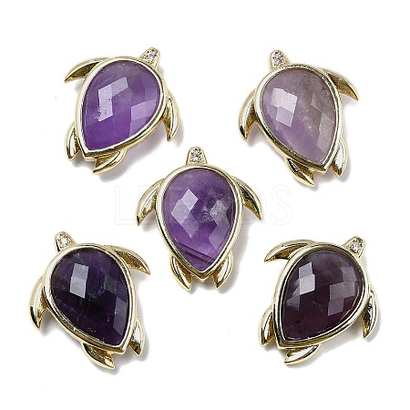 Natural Amethyst Pendants G-U019-02G-07-1