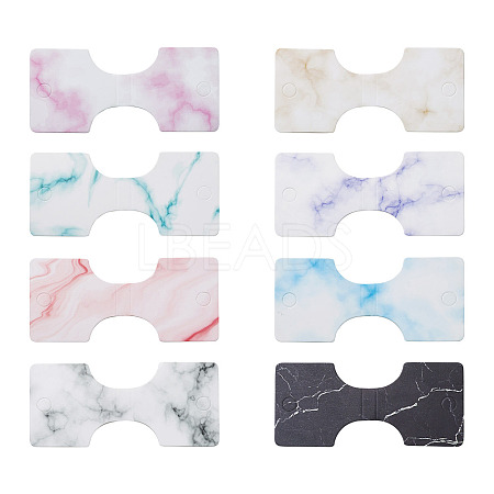 240Pcs 8 Colors Paper Necklace Display Cards CDIS-TA0001-14-1