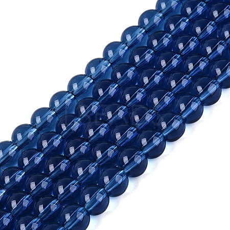 Transparent Glass Beads Strands GLAA-T032-T6mm-28-1