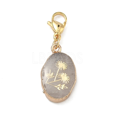 Natural Gemstone Pendant Decorations HJEW-PH01916-01-1