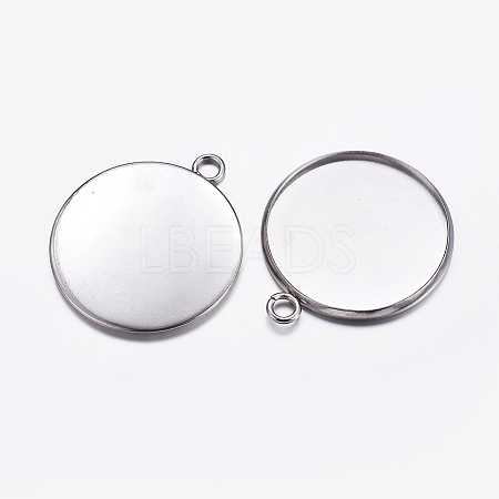 Tarnish Resistant 304 Stainless Steel Pendant Cabochon Settings LS-STAS-K146-054-25mm-1