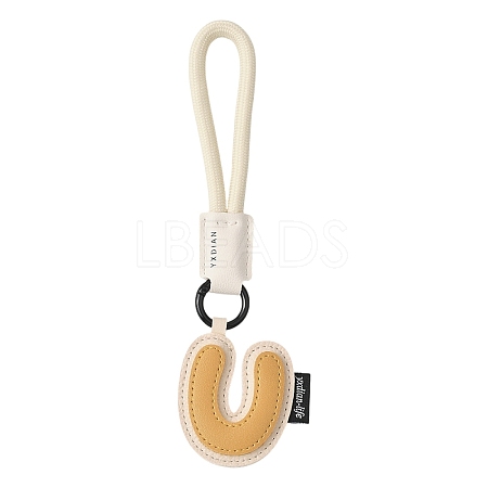 PU Leather Letter Pendant Decoration HJEW-YWC0002-001U-1