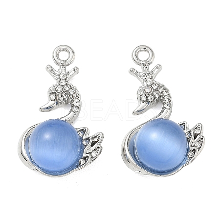 Alloy Rhinestone Pendants FIND-D044-22P-02-1