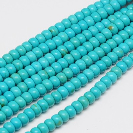 Synthetic Turquoise Beads Strands TURQ-G109-5x3mm-10-1