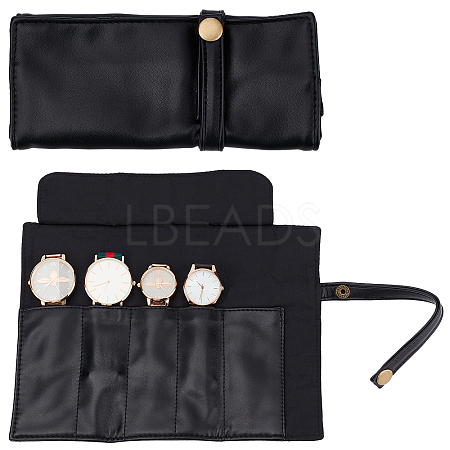 PU Imitation Leather Watch Roll Travel Cases AJEW-WH0283-77-1