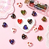 30Pcs 5 Colors Handmade Millefiori Glass Beads LAMP-CJ0002-42-5