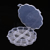 Sunflower Shape Transparent Plastic Storage Box CON-YWC0003-01-5