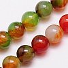 Natural Peacock Agate Beads Strands G-G444-8mm-02-1