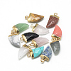 Natural & Synthetic Mixed Stone Pointed Pendants G-Q966-13-1