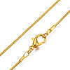 Brass Round Snake Chain Necklaces X-NJEW-R171-02-1