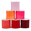   6 Rolls 6 Colors Braided Nylon Thread NWIR-PH0002-07B-1