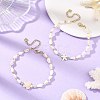 2Pcs 2 Styles Summer Beach Natural Sea Shell Conch & Synthetic Turquoise Beaded Anklet Sets for Women AJEW-AN00886-1