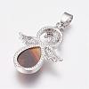 Natural Tiger Eye Pendants G-G651-A05-3
