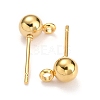304 Stainless Steel Ball Post Stud Earring Findings X-STAS-Z035-01G-D-2