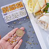 600Pcs 2 Colors Brass Crimp Beads Covers KK-SP0002-32-3