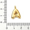 304 Stainless Steel Alphabet Pendants Ion Plating(IP) STAS-U033-02G-4